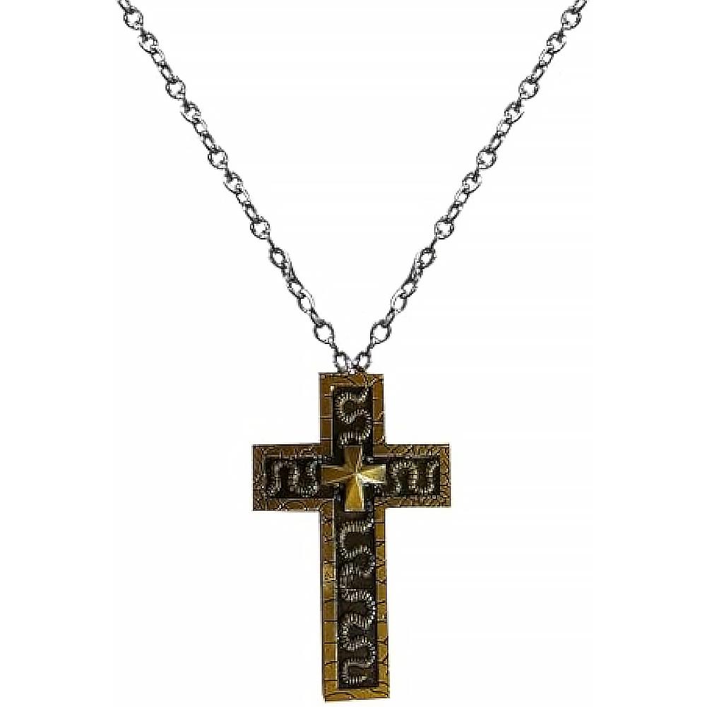 Squids Necklace Game Cross-shaped Necklace with Secret Compartment Antique Cro