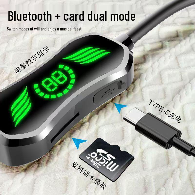 Ultra-Long Battery Life Bluetooth Neckband Headphones: High-Quality Sound, Dual-Mode, Universal for Live Streaming & Sports.