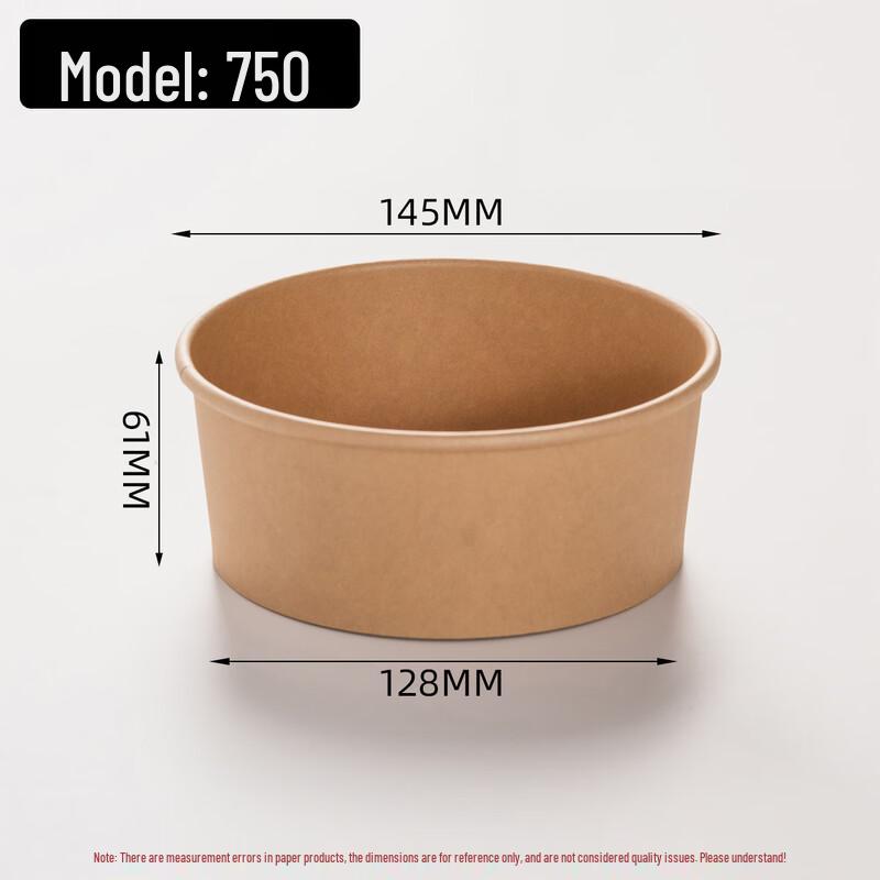Zhaoran 750ml Disposable Instant Noodle Paper Bowls