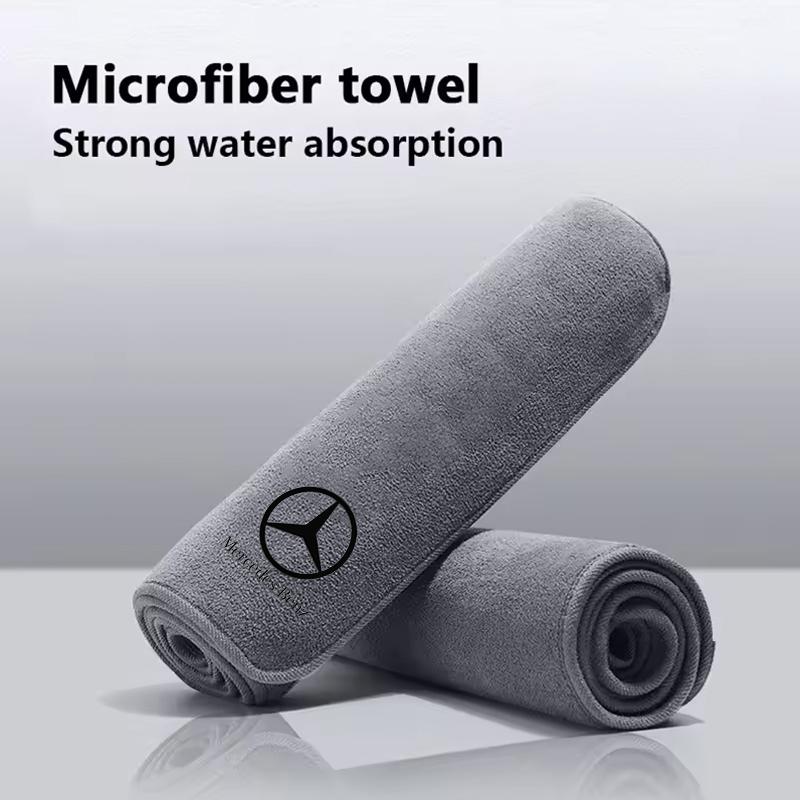 Car Double-Faced Plush Absorbent Towel Cleaning Cloth For Mercedes Benz AMG W204 W205 W211 W212 W213 W176 GLA CLA Stickers XZ0