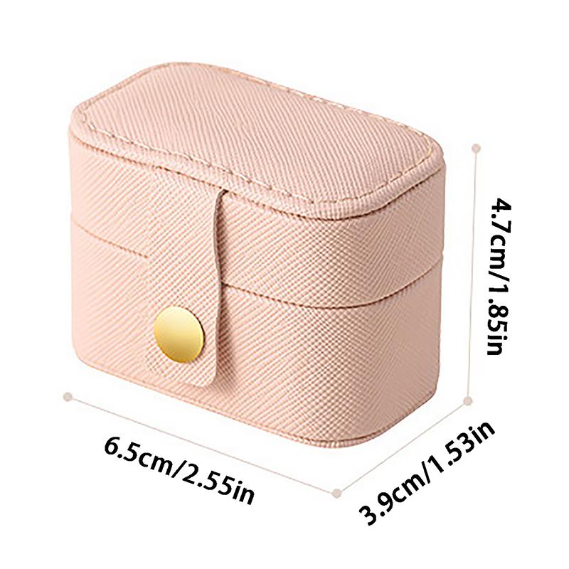 Portable Jewelry Storage Box Travel Organizer Jewelry Case Leather Storage Ring Jewelry Organizer Display