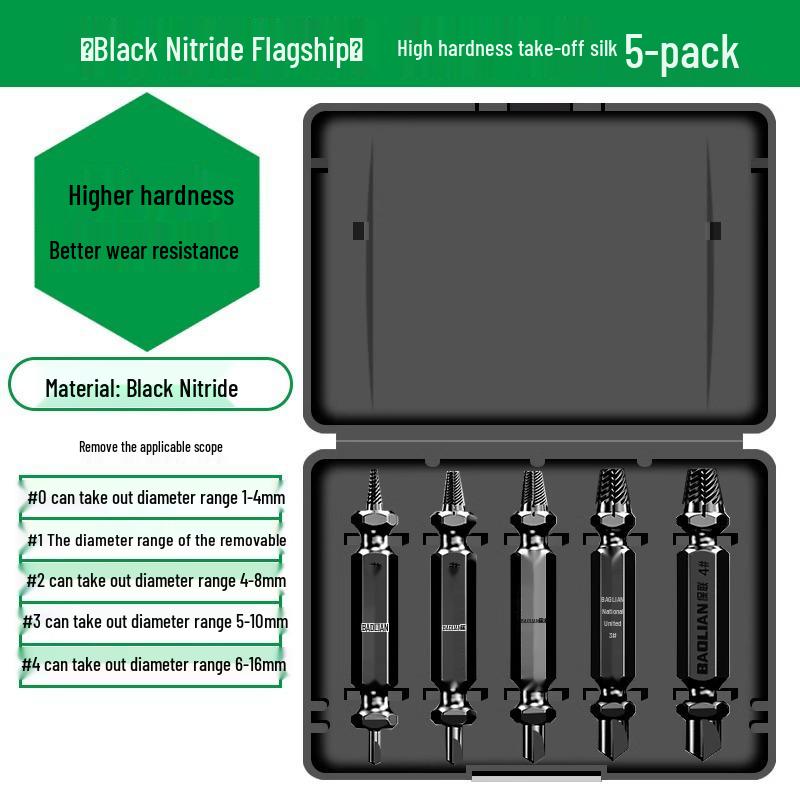 Broken Wire & Screw Extractor - Reverse Thread Stripped Head Remover & Rust Disassembly Tool