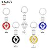 Hub Caps 1pcs Metal Car Logo Key Chain Keyring Auto Interiors Accessories For Renault Megane 2 3 Duster Logan Clio 4 Scenic 5 Ca