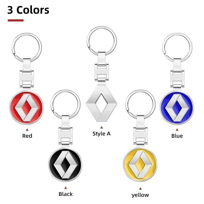 Hub Caps 1pcs Metal Car Logo Key Chain Keyring Auto Interiors Accessories For Renault Megane 2 3 Duster Logan Clio 4 Scenic 5 Ca