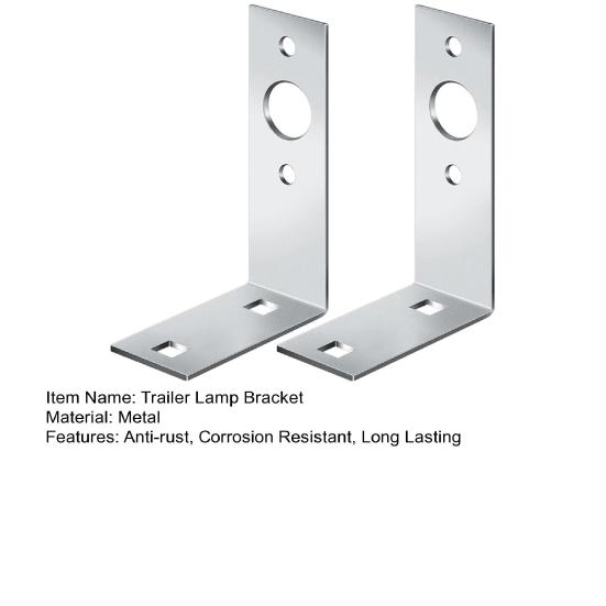 2Pcs Trailer Light Brackets Rustproof Corrosion Resistant Universal Simple Installation L-Shaped Tail Light Brackets