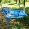 """Schnellöffnende Mückendichte Outdoor-Hängematte mit Netz - Einzel-/Doppel-, Kippsicher, Nylon"""