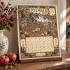 Decorazione murale artistica Calendario fiabe vintage 2027 Planner retro mensile a 12 mesi con programma artistico mensile