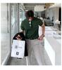 Men's Retro Loose-Fit Ice Silk Knit T-shirt - Short-Sleeve, Round Neck, Korean Style