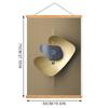 Magnetisches hängendes Gemälde mit geometrischen Bildern, dekoratives Gemälde, Scroll-Fotobild mit solidem Poster-Clip, Wanddekoration