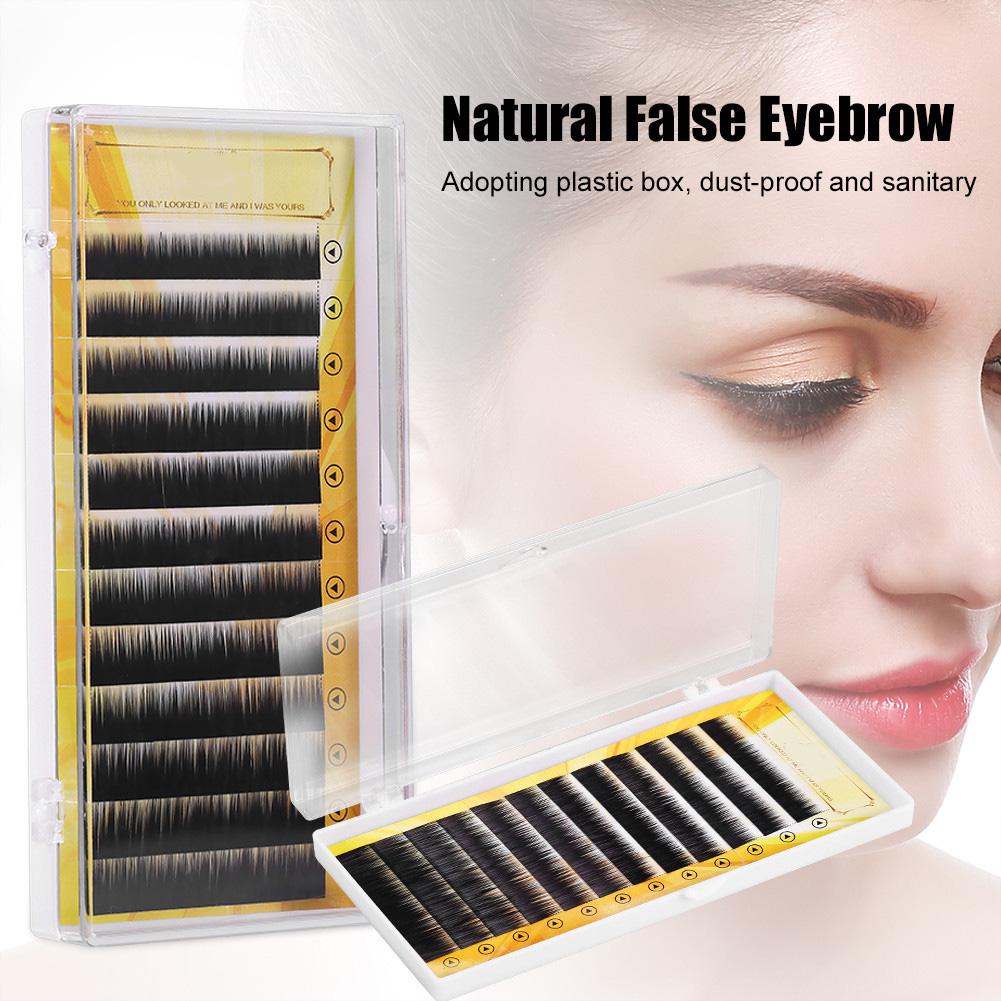 Mixed Black False Eyebrow Extension Fake Eyebrow Enhancer Individual Eyebrows 5-8mm