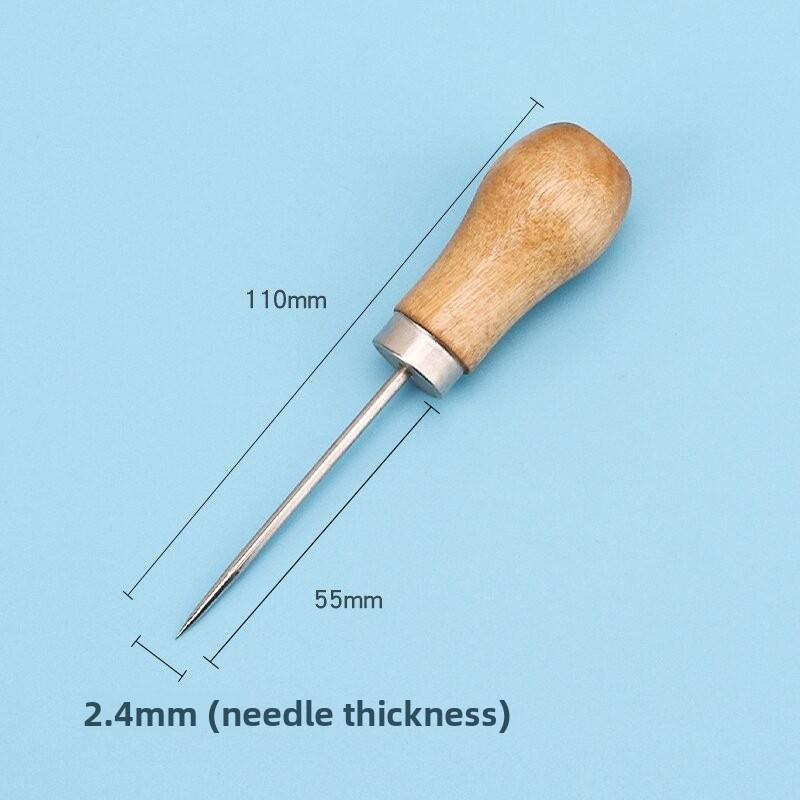 Old-fashioned Solid Wood Hole-making Spools, Hand-made Hole-drilling for Shoes, Perforation for Shoe Laces, Patching Shoes, and Shoe Repair.