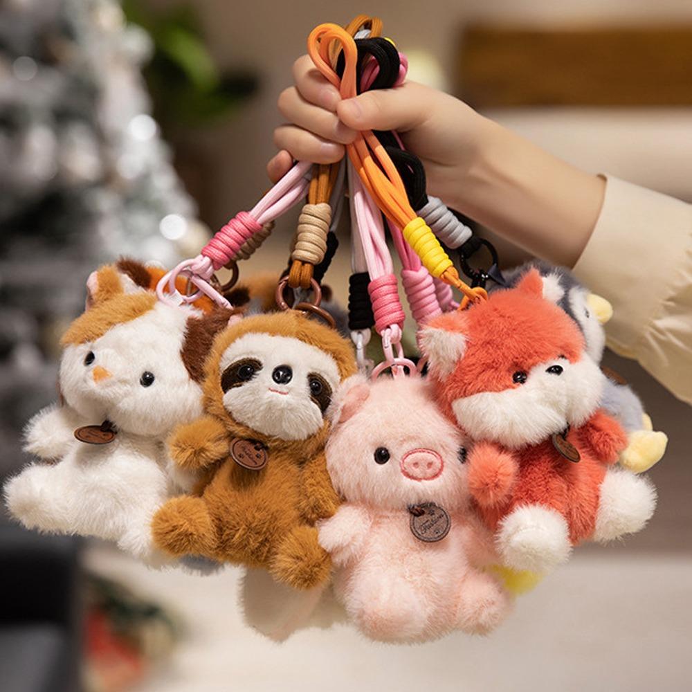 Panda Capybara Cat Stuffed Doll 12cm Plush Toy Cute Plush Pendant Dolls Gift