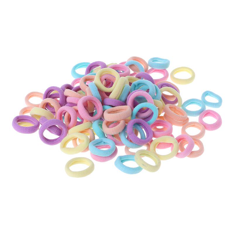 100Pcs/Set Hair Band Girls Ponytail Elastic Headband Headwear Kids Children Rope