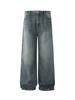Washed Wide-leg Jeans Men's Autumn Cleanfit Straight Trousers Korean Commuter Style Wear