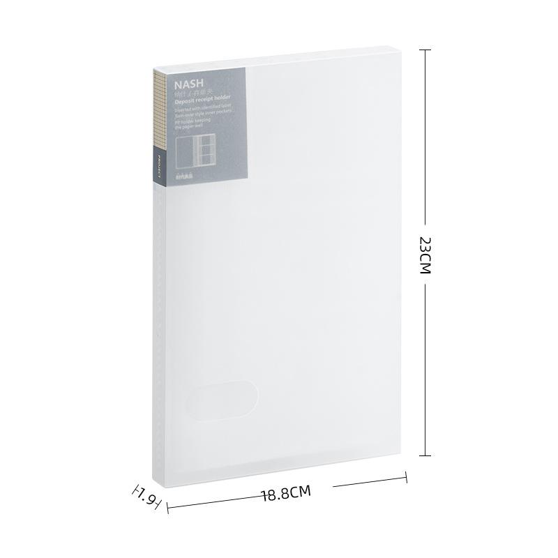 Fixed Deposit Receipt Storage Book, Multifunctional Bill Deposit Receipt Folder, Bank Large-denomination Paper Loose-leaf Deposi