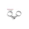 Lover Female Wedding Fashion Jewelry Iron Finger Ring Set Couple Open Ring Magnetic Heart Ring Korean Style Ring
