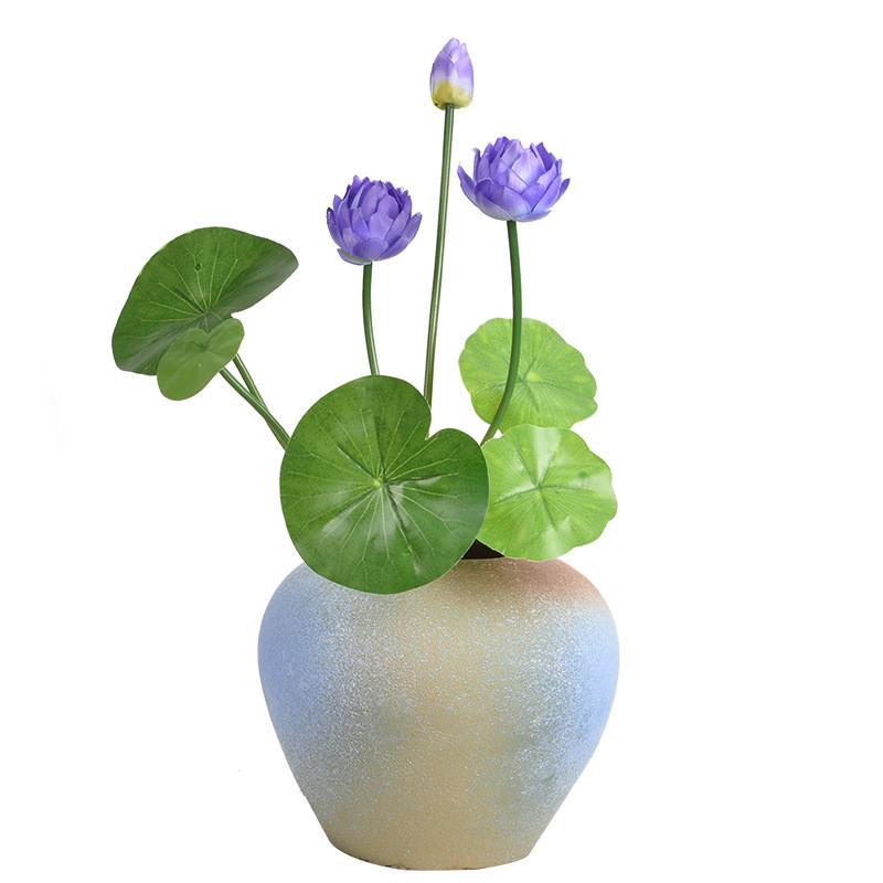 Lotus Simulated Leaves Artificial Flowers Ornament For Home Decoration Hotel