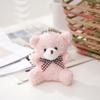 Bear Plush Doll Keychain with Bow Tie - Cute Bag Accessory