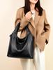 CC-MAX Women's Shoulder Bag, Large Capacity, A4 Size, Handbag, PU Leather, Shoulder or Crossbody, Simple and Stylish, CC2412 (Black)