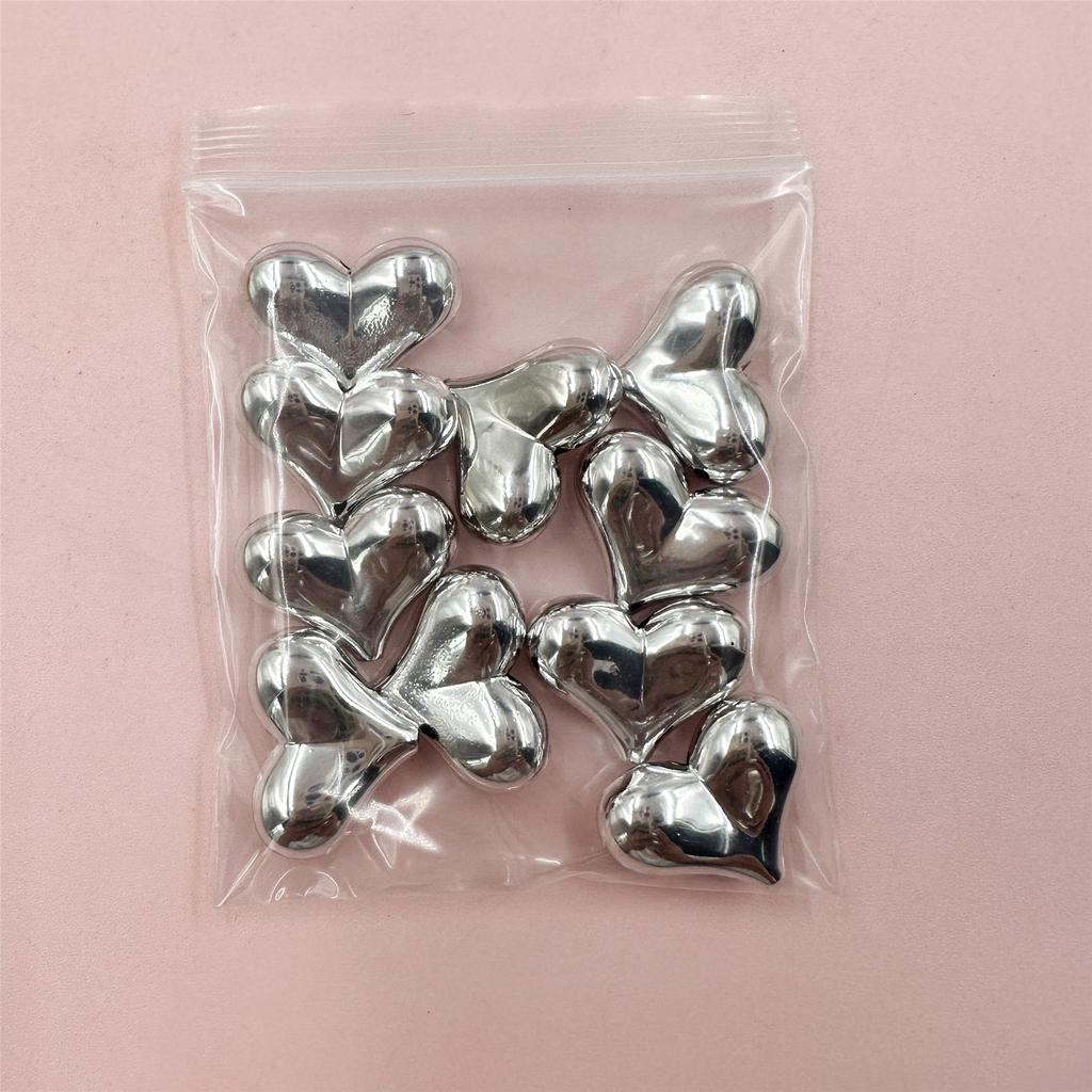 Home Partyzubehör Distanzperlen 22*16mm Bunt DIY 10 STK Acryl Herzform Groß Handgefertigt Zubehör für Schmuckherstellung Lose