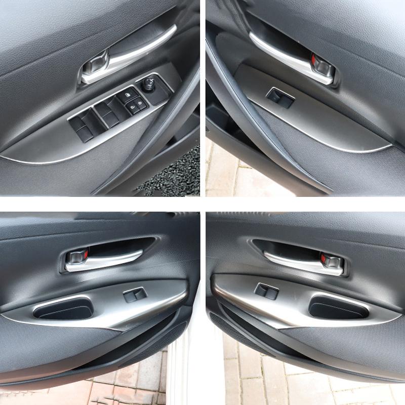 Pentru Toyota Corolla E210 - 2022 al 12-lea panou comutator geam inoxidabil Ajustați capacul Autocolante de ornamente benzi Garnitură pentru stilul mașinii