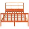 Solid Wood Bed without Mattress Wax Brown 160x200 cm Solid Wood