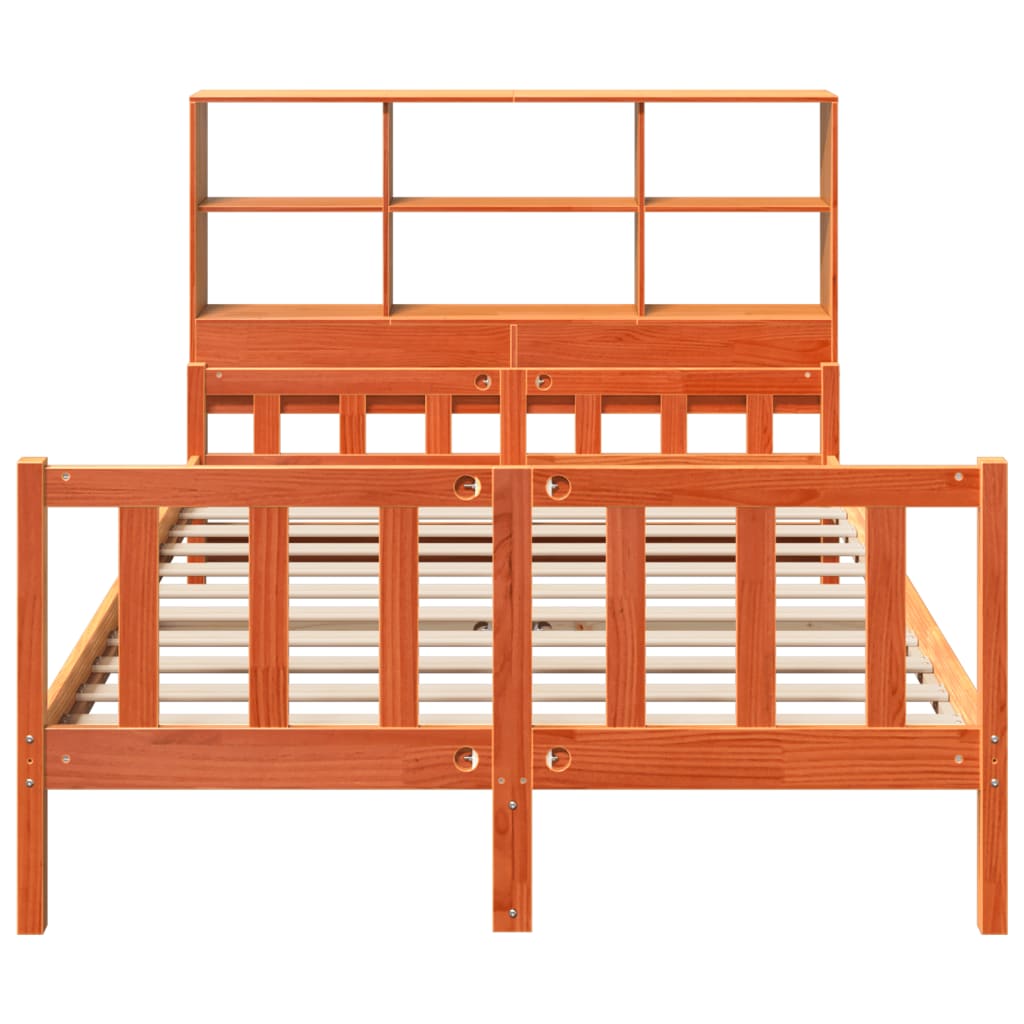 Solid Wood Bed without Mattress Wax Brown 160x200 cm Solid Wood