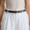 Trendy PU Leather Women Belt with Snakeskin Texture and Splash Color for Dress Pants Casual and Formal Occasion Wear