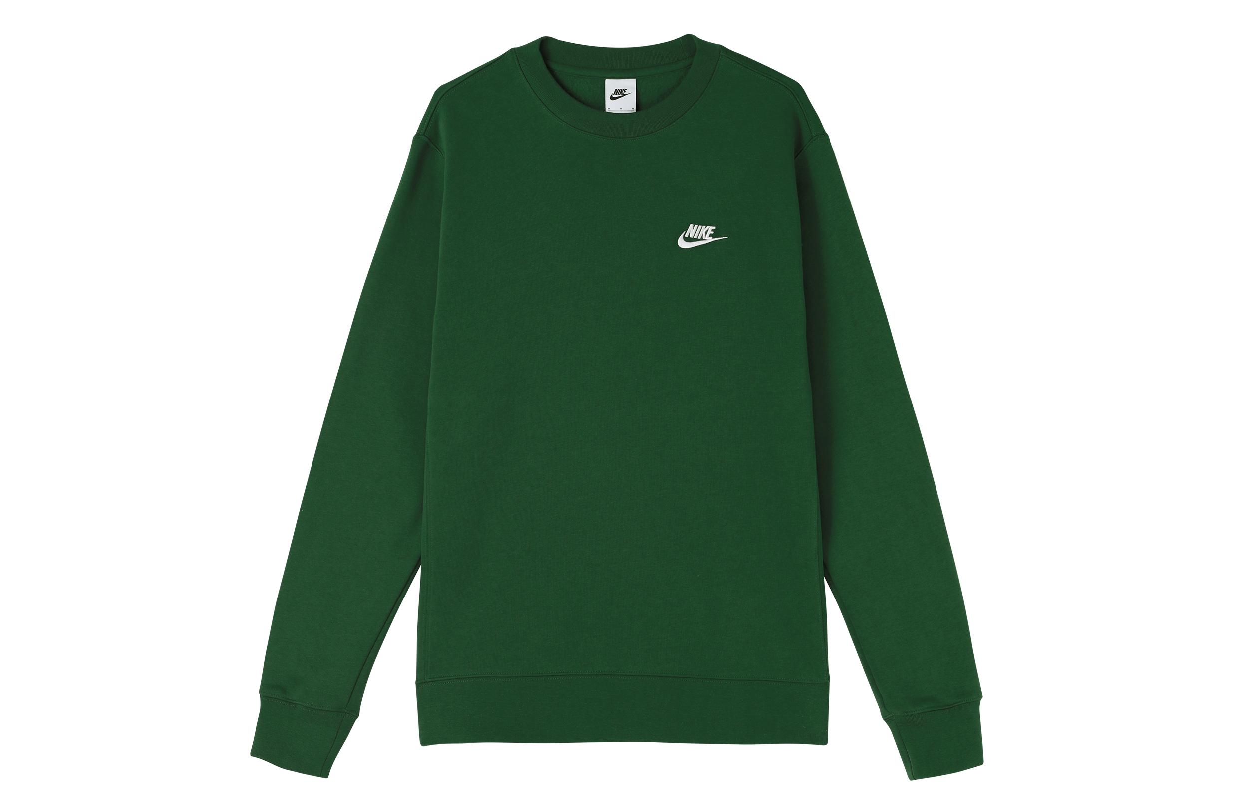 Nike NSW Club Men s Logo Embroidered Pullover Sweatshirt Green BV2663-341 M