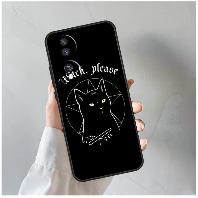 Witch Cat Phone Case For Honor X8b X9b X8 X9 X6a X7a X8a X9a Honor Magic 6 Pro 5 Lite 50 70 90 Cover