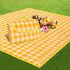 1pc Checkerboard Pattern Picnic Mat, 1pc Waterproof And Moisture-proof Foldable Portable Storage Picnic Mat, Picnic Blanket