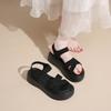 Platform sandals women's new open-toed non-slip breathable versatile beach shoes Velcro Roman sandals in summer 2025