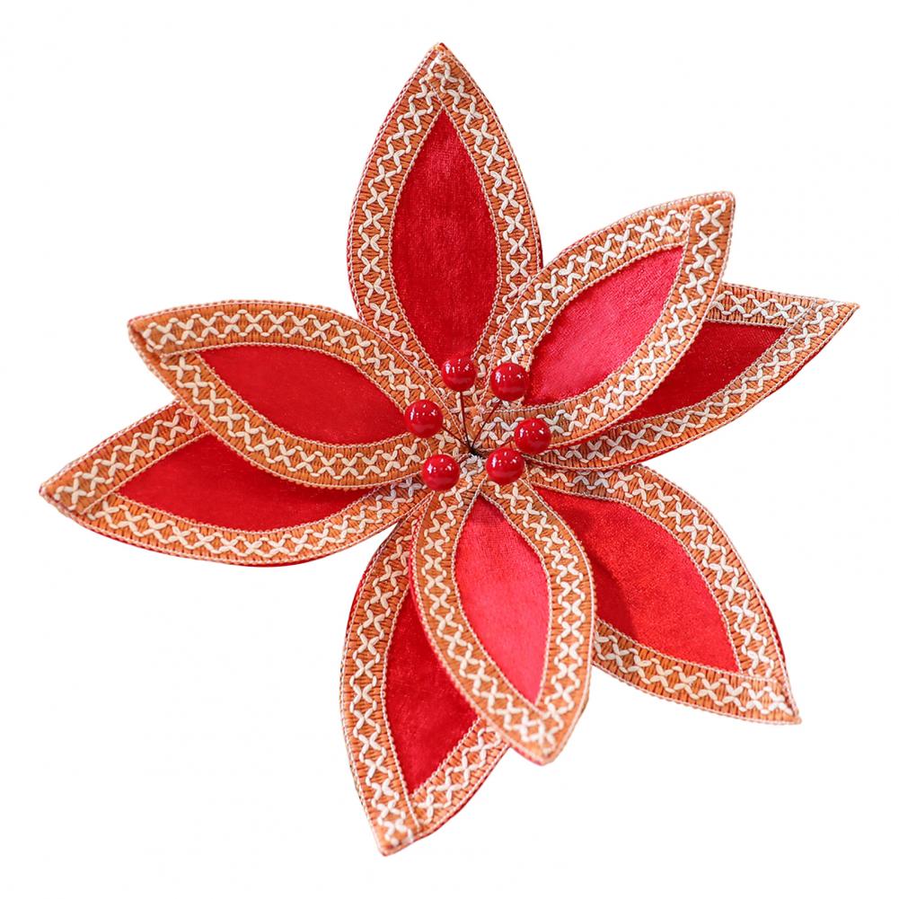 Декорации для подарочной упаковки Рождественские цветы Декорации Праздничные бархатные рождественские цветы для украшения елки для венков