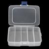5 Grids Organizer Box Clear Visible Plastic Accessory Compartment Box Case for Jewelry Bead Storage