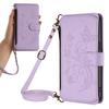 Crossbody Schmetterling Blume Klapp Leder Geldbörse Handyhülle Für Samsung Galaxy S25 Ultra S24 Plus S23 A06 A16 A26 A36 A56 A55 5G