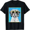 Rauhaariger Ungarischer Vorstehhund Porträt Pop Art Hund Sonnenbrille T-Shirt