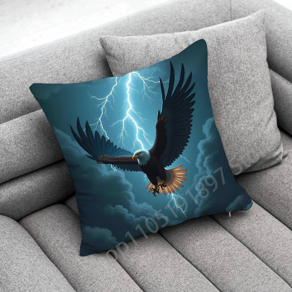 Federa per Cuscino Decorativo con Aquila Falco Uccello per Cuscini Quadrati da 50cm 40cm 55cm 45cm 30cm Copricuscino per Camera da Letto