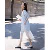 Demanana Soft Air Layer Color-Block Splice Loose Dress