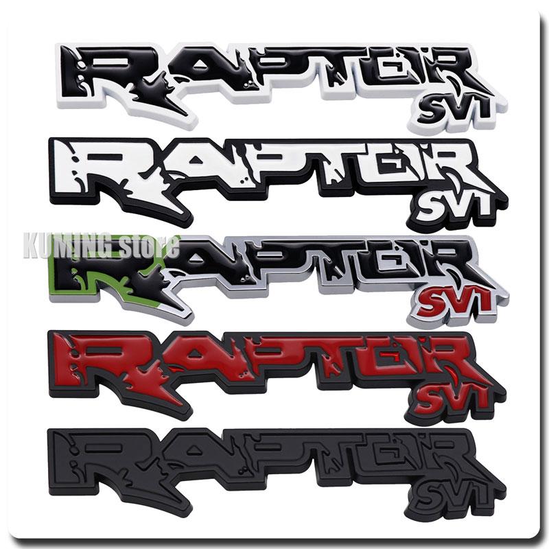 3D Metal Car Stickers SVT Raptor Logo Emblem Body Decal For Ranger F150 F250 F350 F450 F550 SVT Decor Accessories