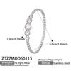 18k Gold-Plated Geometric Zirconia Enamel Bracelet Set