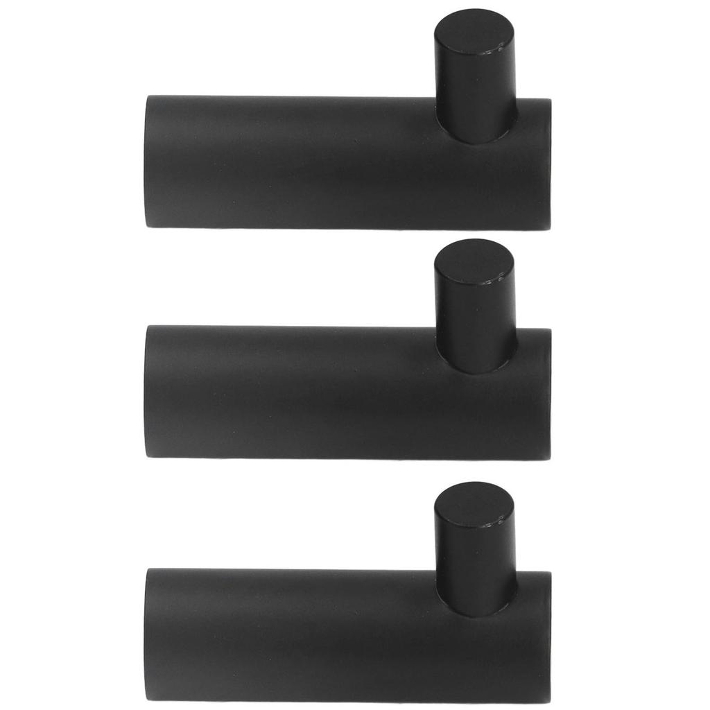 3 Stück Badetuchhaken Mattschwarz Edelstahl Wandhandtuchhaken für Badezimmer Küche Balkon Mattschwarz