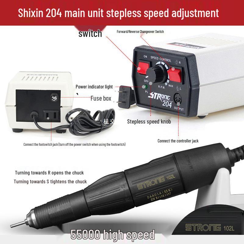 Shih Hsin 204 Full Power Electric Dental and Jade Engraving & Polishing Machine for Nut & Wood Carving