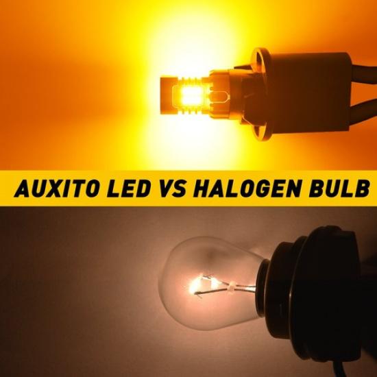 2Pcs 1156 SMD LED Tail Brake Stop Backup Reverse Turn Signal Light Bulbs Amber