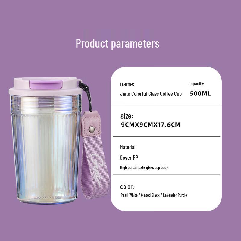 GiNT High Borosilicate Portable Glass Water Cup