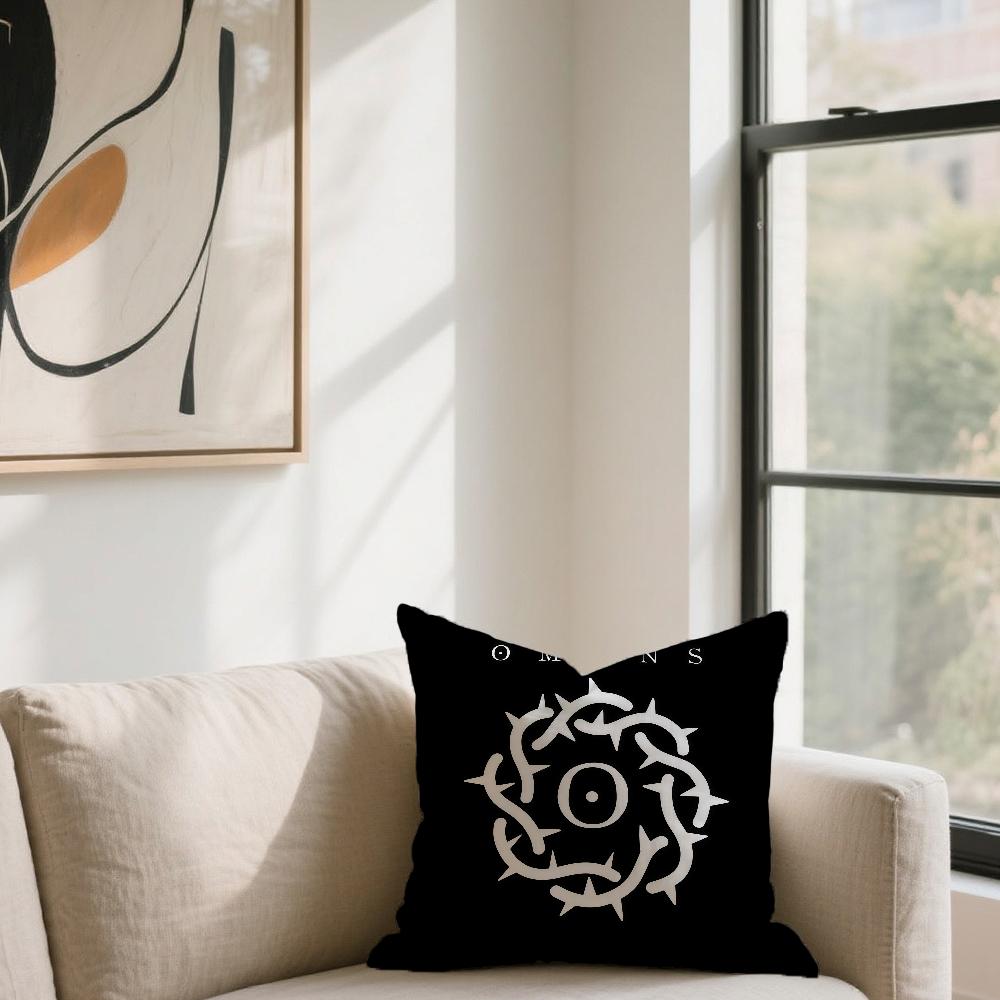 Band B-Bad Omens cushion cover For Sofa Car Office Cafe Soft And Comfortable Double-Sided Printing Pillow Cover