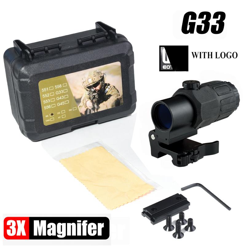 Eot**h 558 G43 Magnifier Holographic Sight Scope Folding Side Flip G45 5X Magnifiers for 558 556 553 Tactical Reflex Riflescope