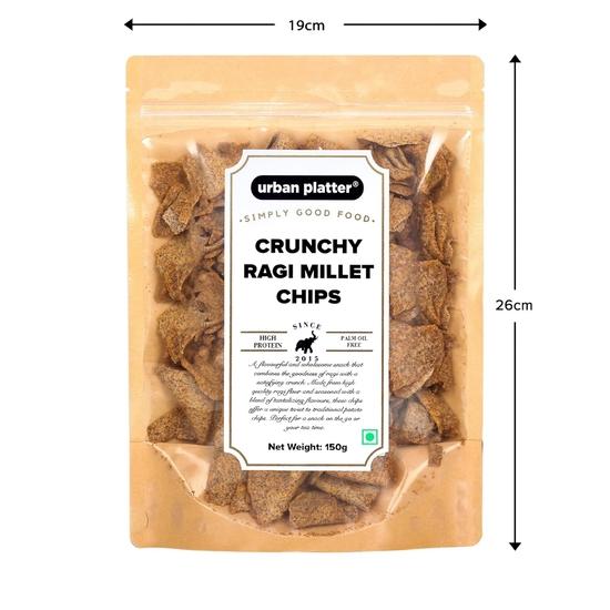 urban platter Crunchy Ragi Millet Chips, 150Gram [Nachni Chips, High Protein, Delicious Snack]
