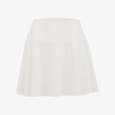 FAIRLIAR GOLF High-Waisted Jersey Flare Skirt (White)