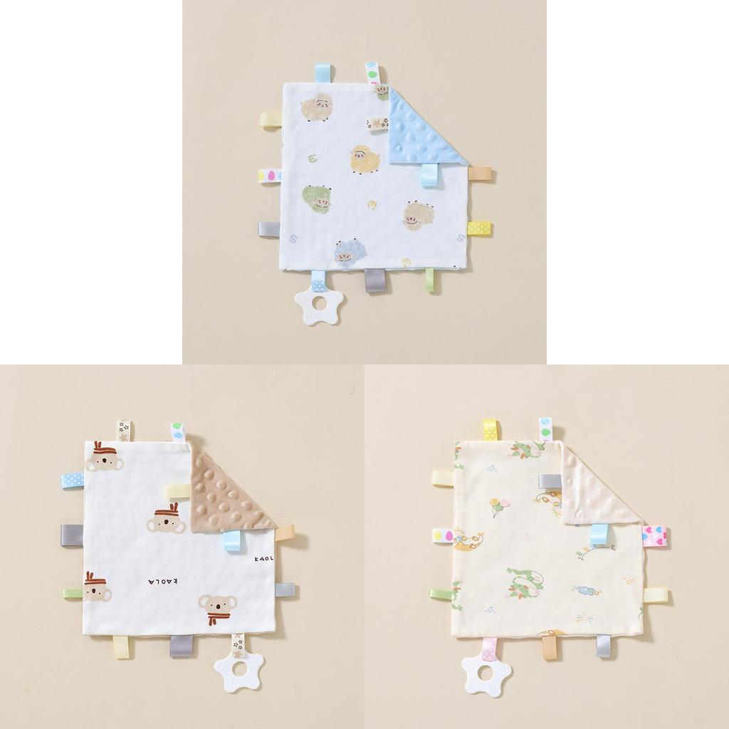 Soft Baby Toy And Fabric Comforter With Teether For Newborn Soothing