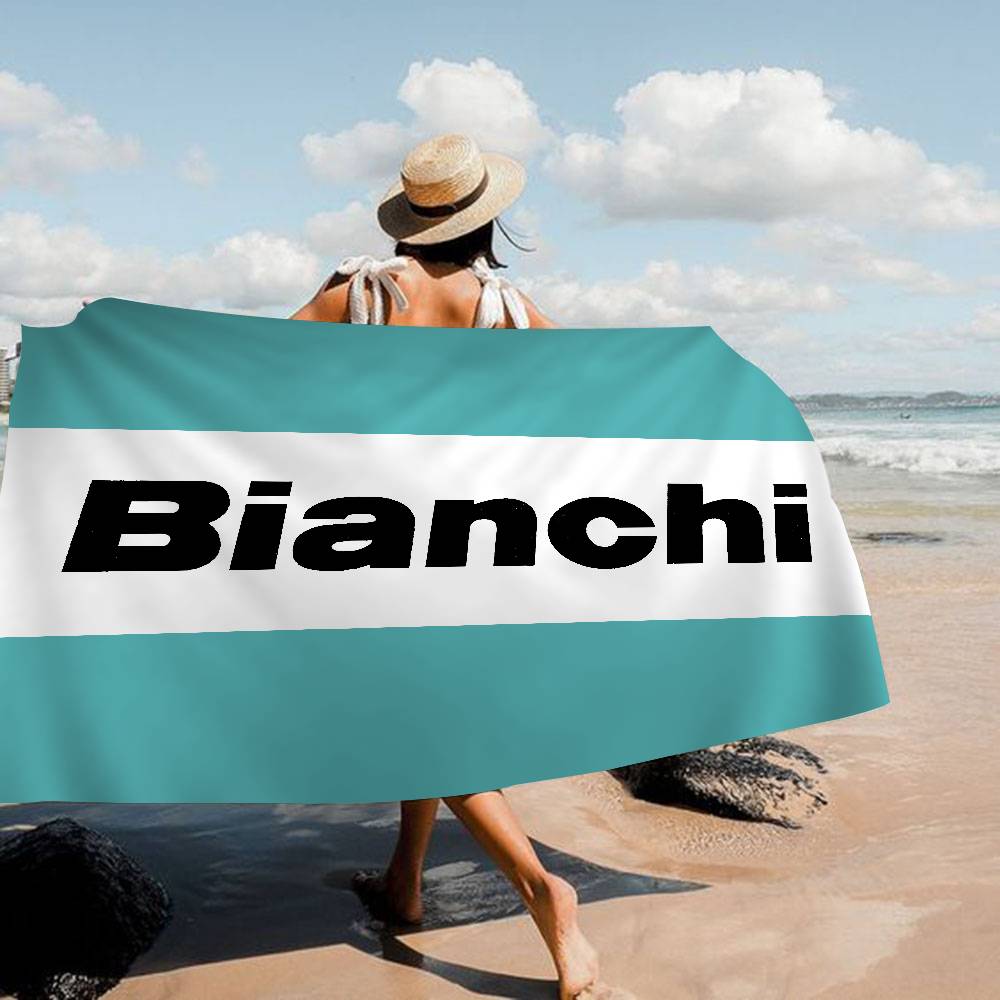 

Bike Logo B-Bianchi Brand Anime Beach Swimming Towel Soft Absorbent Washcloth Children s Gifts For Kids Travel Camping Gym W30*H60(CM)